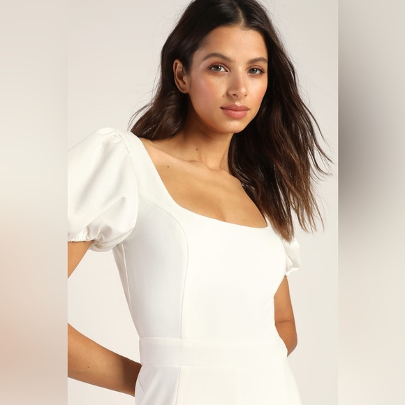 Lulus White Jumpsuit NWT - Picture 4 of 14